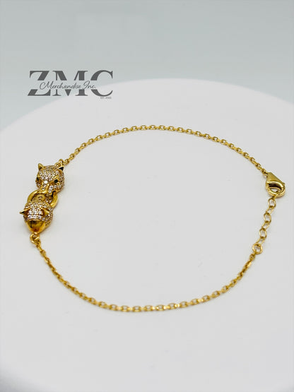 18K Gold Panther Bracelet