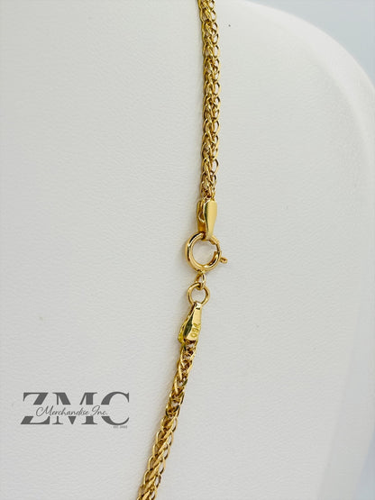 18K Gold Cross & Heart Necklace