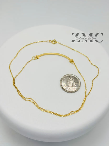 18K Gold Smiley Necklace
