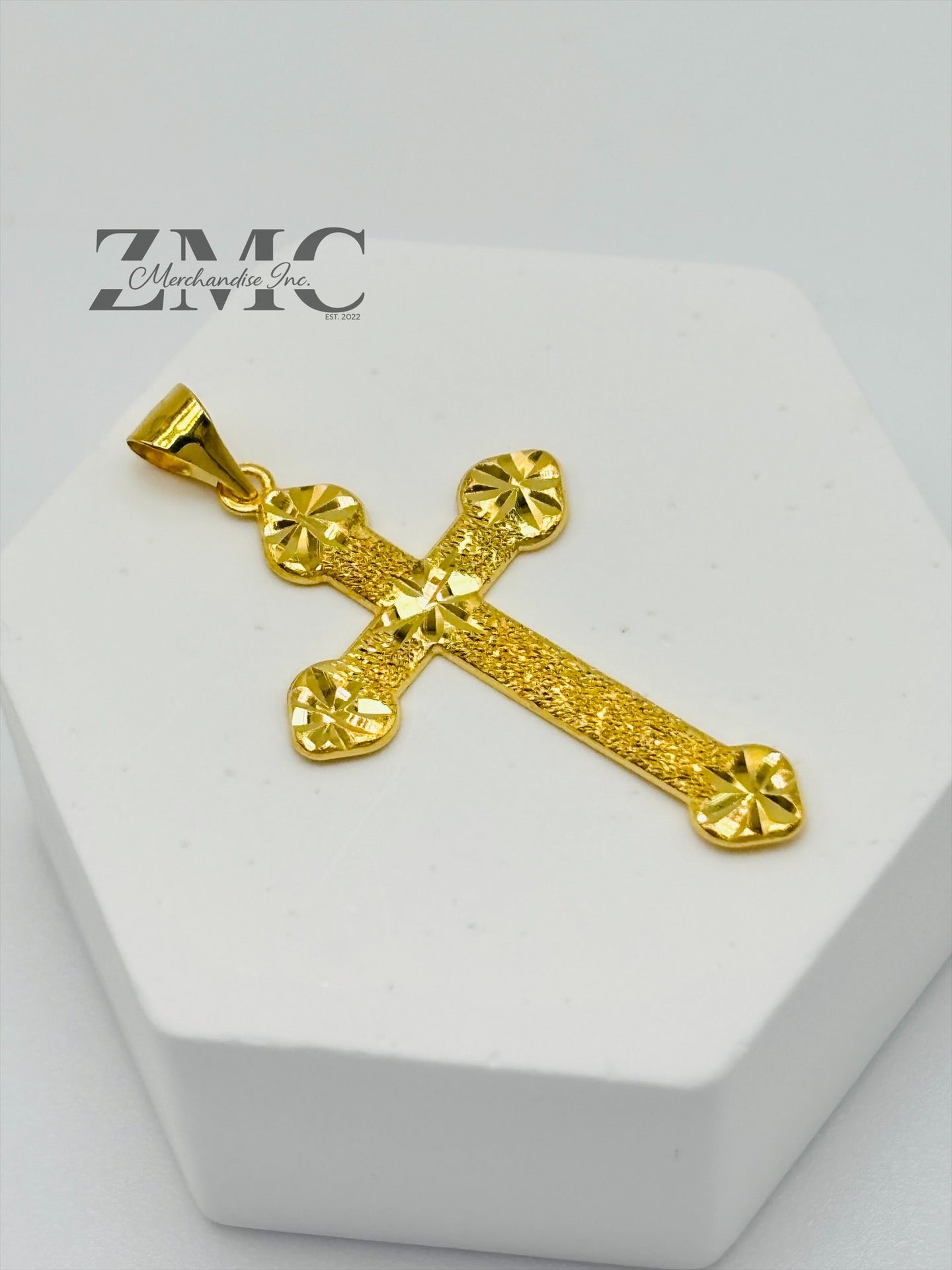 18K Gold Cross Pendant