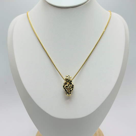 18K Gold Hanging Panther Necklace