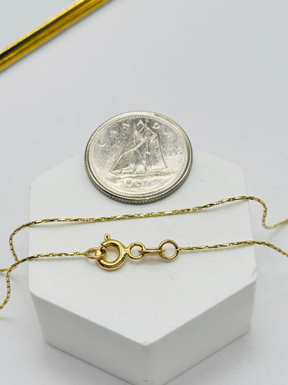 18K Gold Plain Chain