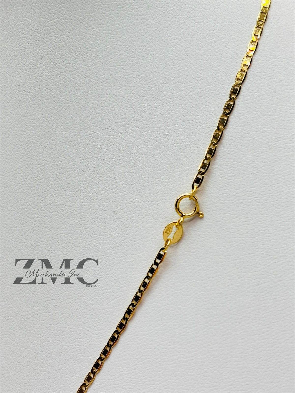 18K Gold Back to Back Cross Necklace
