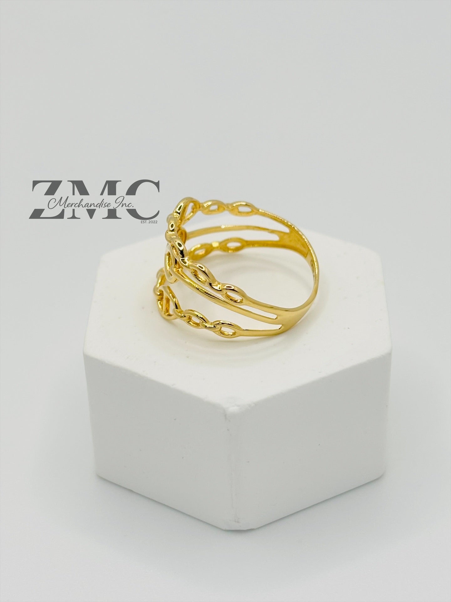 18K Gold G Layered  Ring