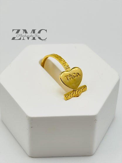 18K Gold Heart Ring
