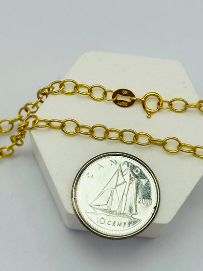 18K Gold Circle Chain