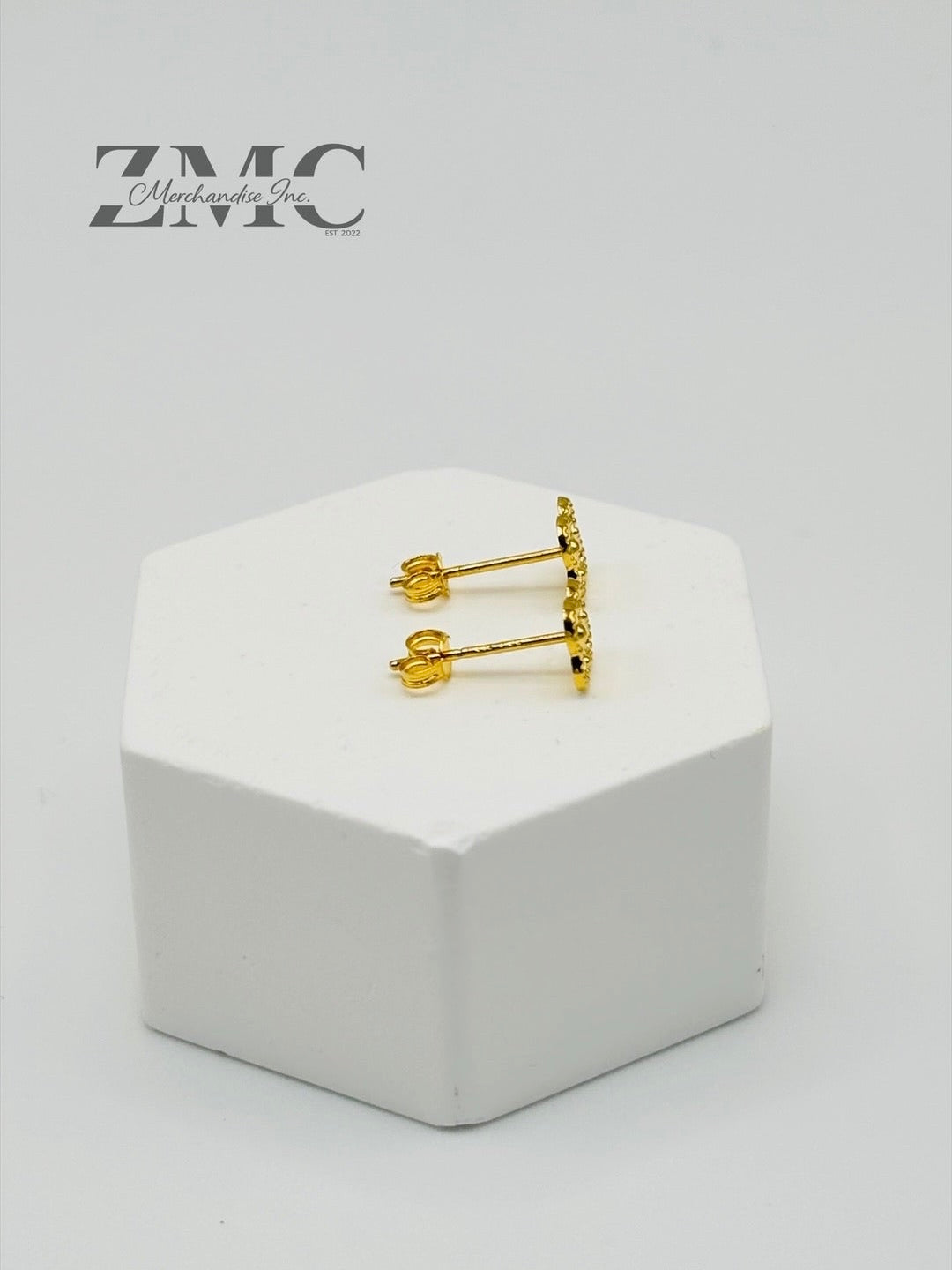18K Gold Clover Kids Earrings