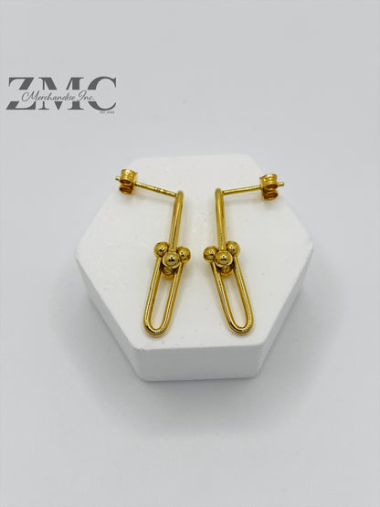 18K Gold Hardware Earrings