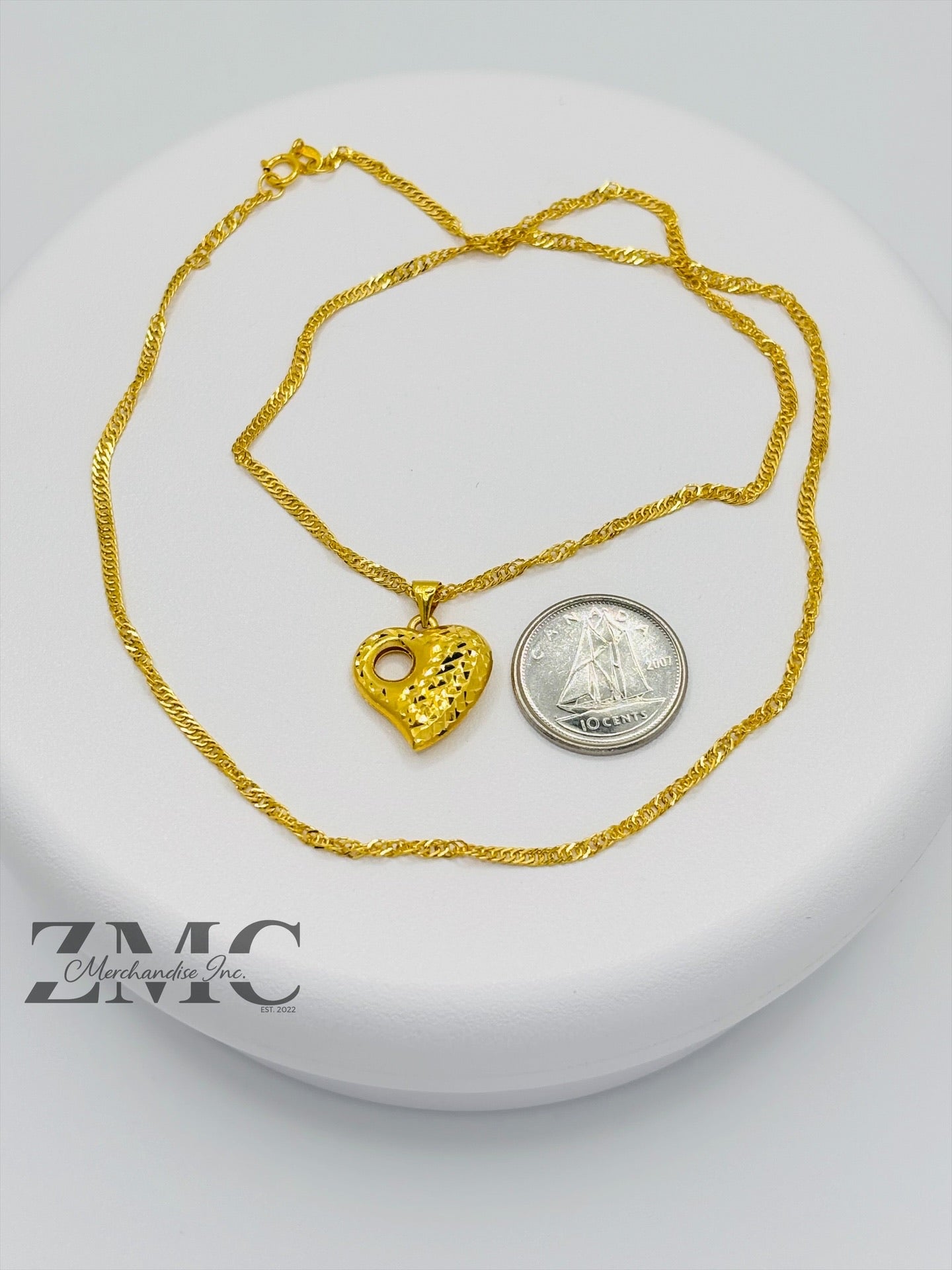 18K Gold Heart Necklace