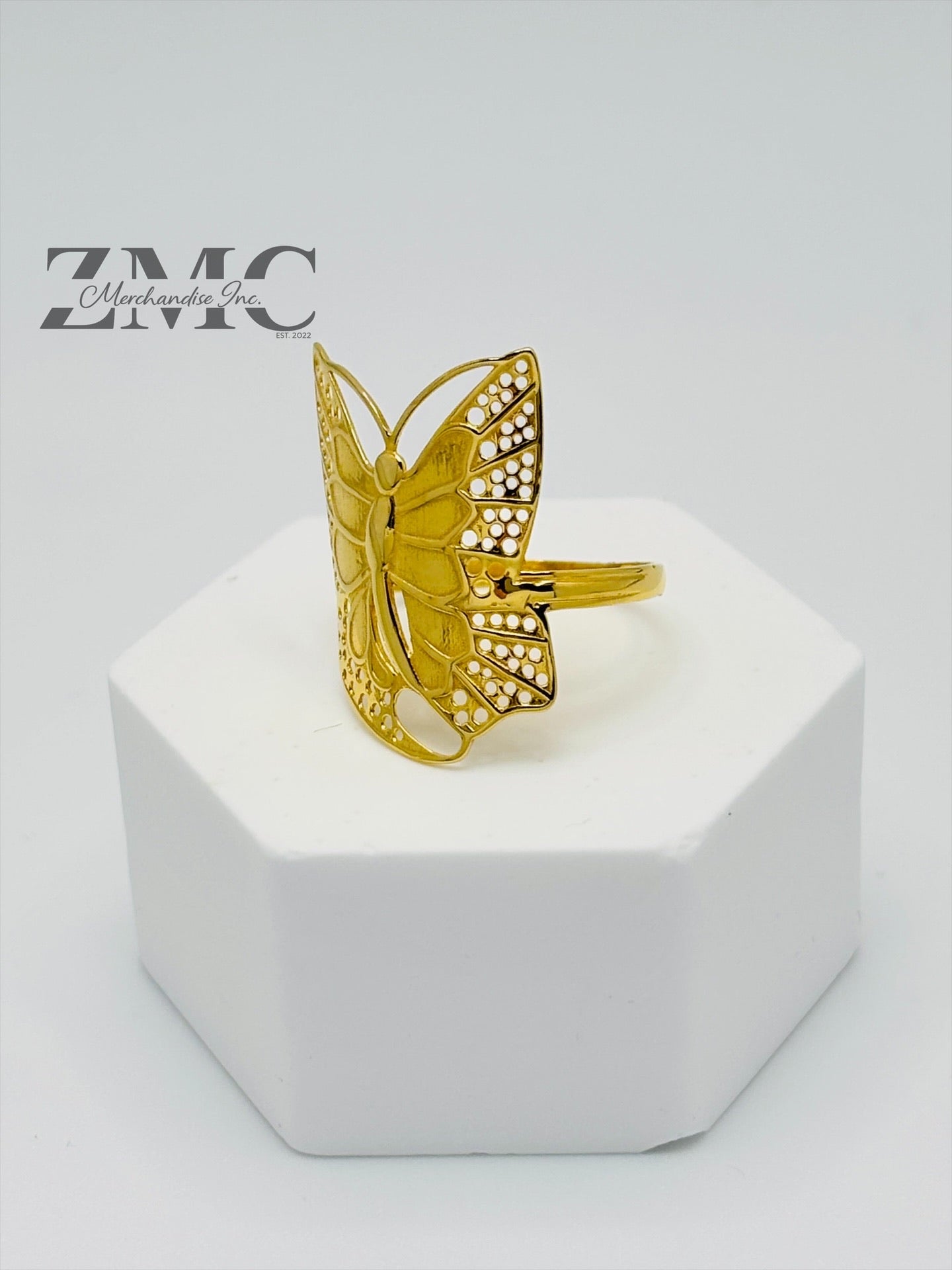 18K Gold Butterfly Ring