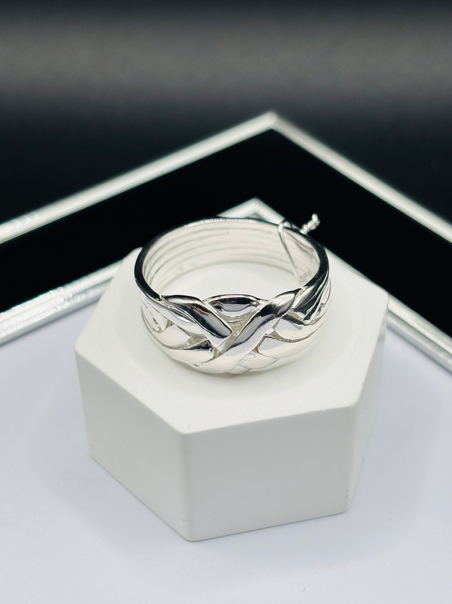 S925 Silver Puzzle 8 Rings