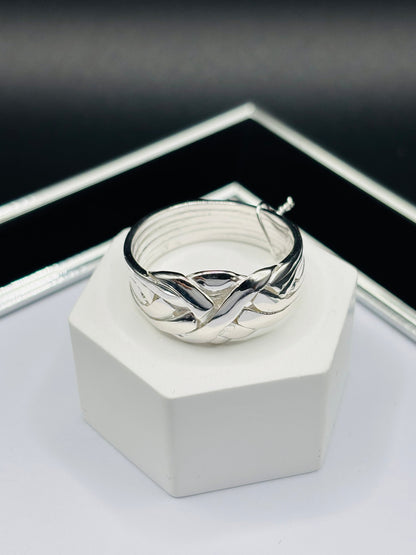 S925 Silver Puzzle 8 Rings