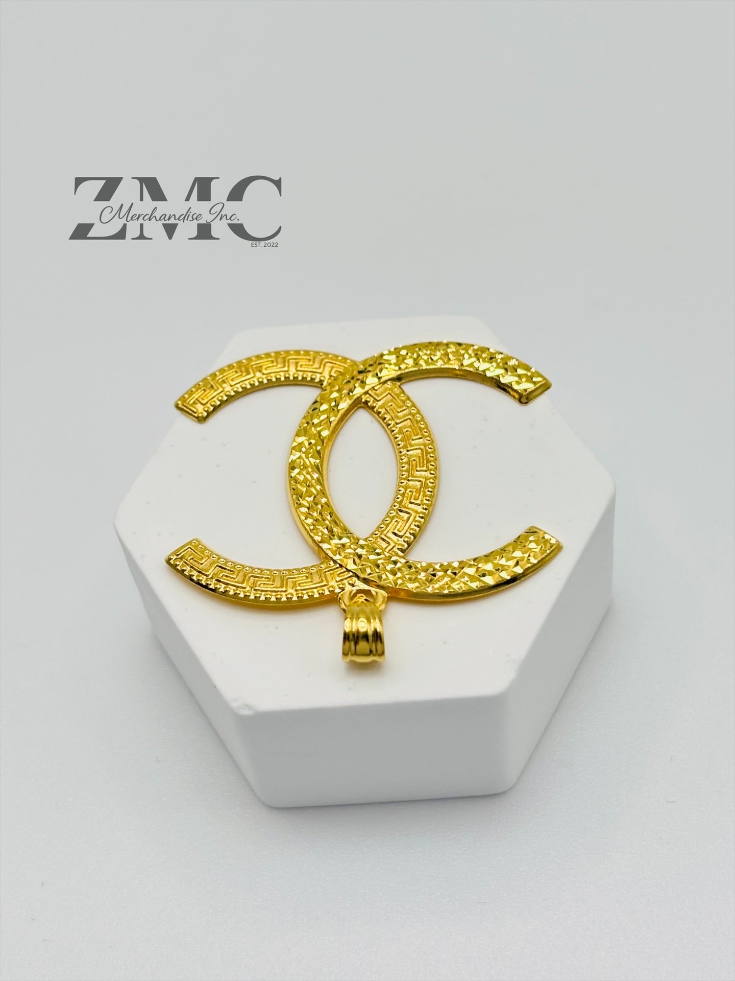 18K Gold Big C Pendant