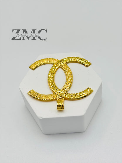 18K Gold Big C Pendant