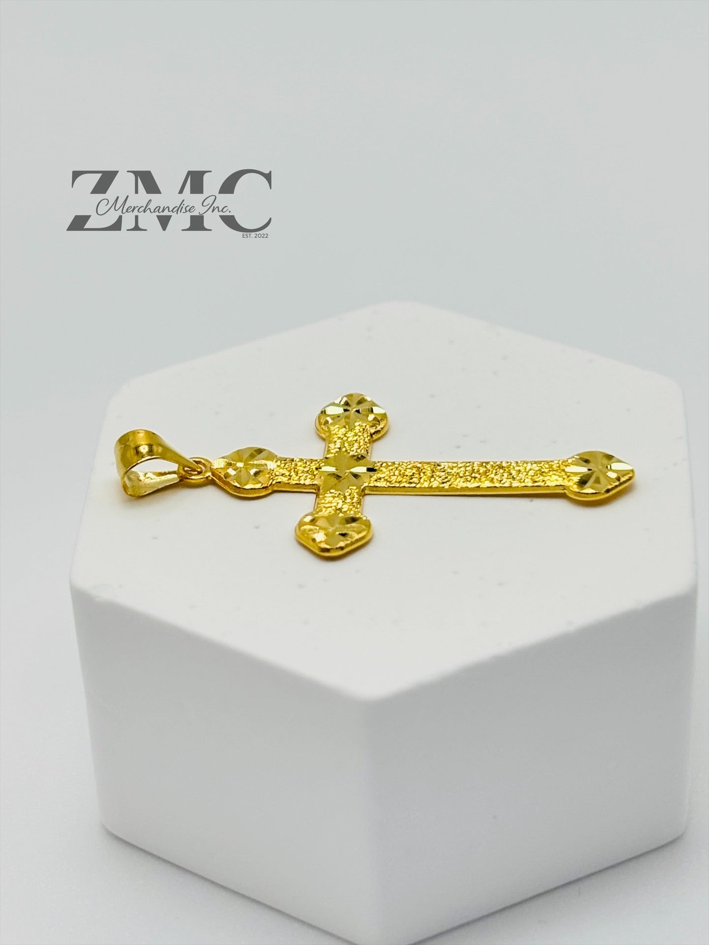 18K Gold Cross Pendant