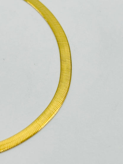 18K Gold Snake Flat Bracelet