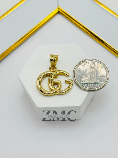 18K Gold G Pendant