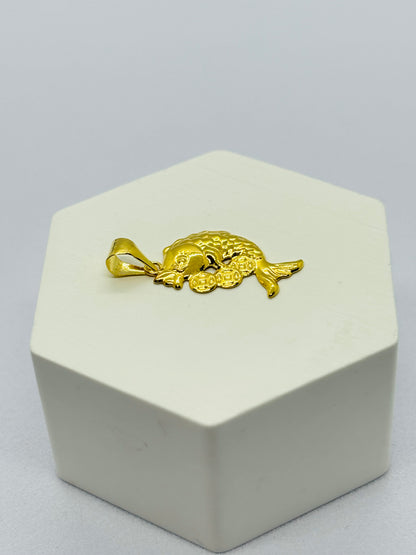 18K Gold Koi Fish Pendant