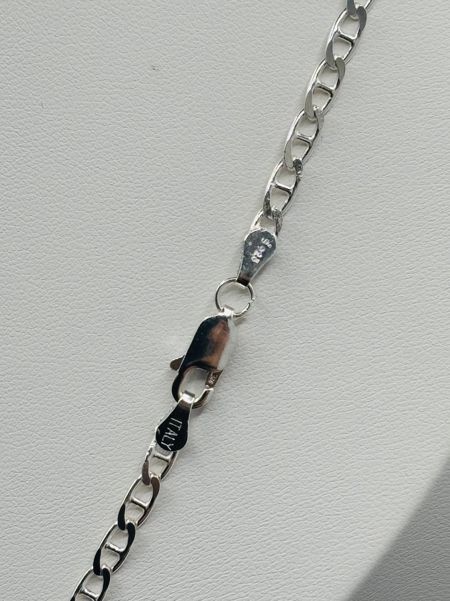 S925 Silver Figaro Cross Necklace
