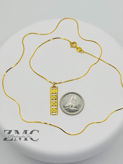 18K Gold Snake Necklace