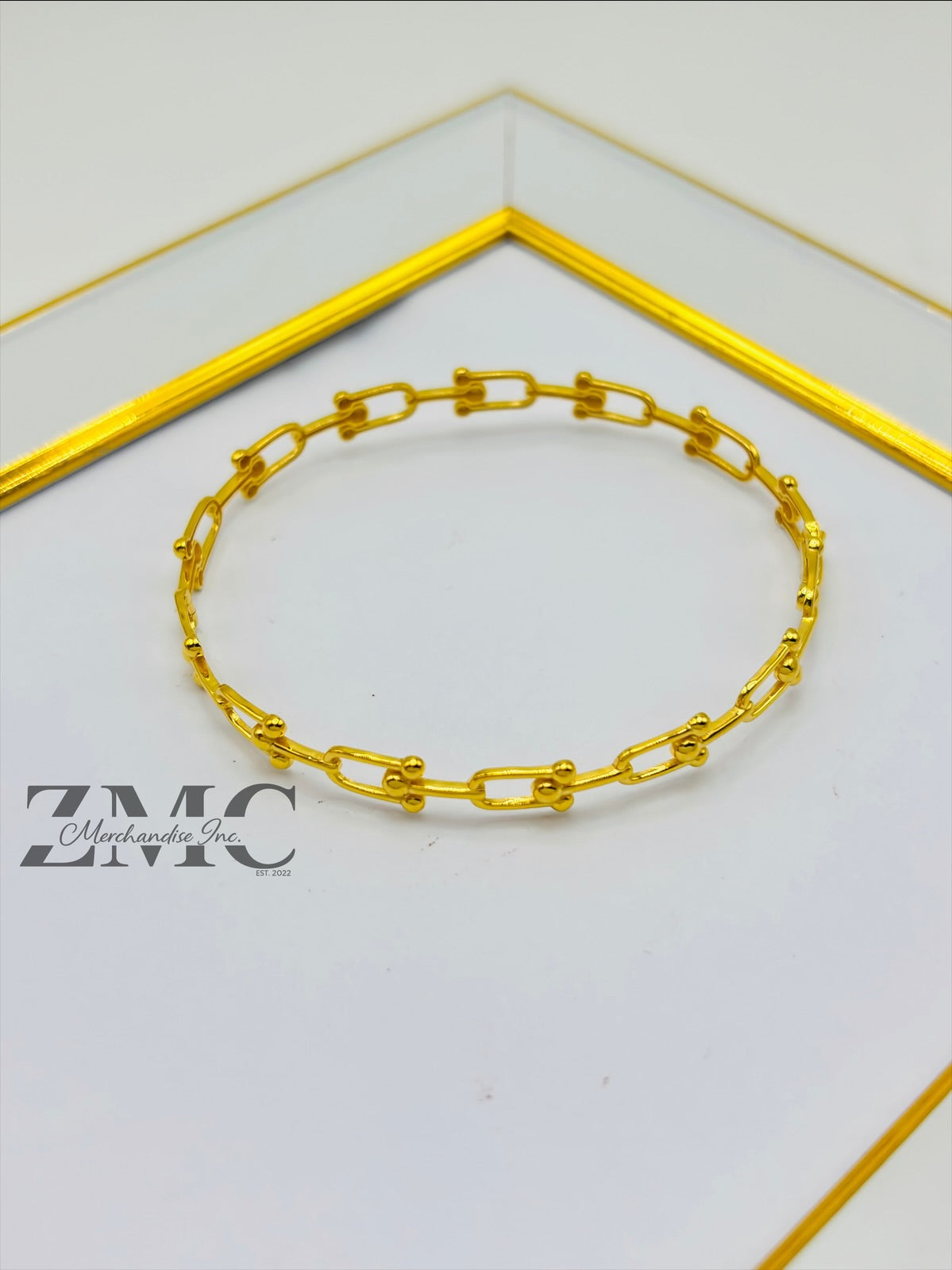 18K Gold Hardware Bangle Bracelet
