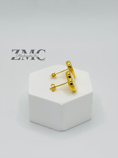 18K Gold Heart Earrings