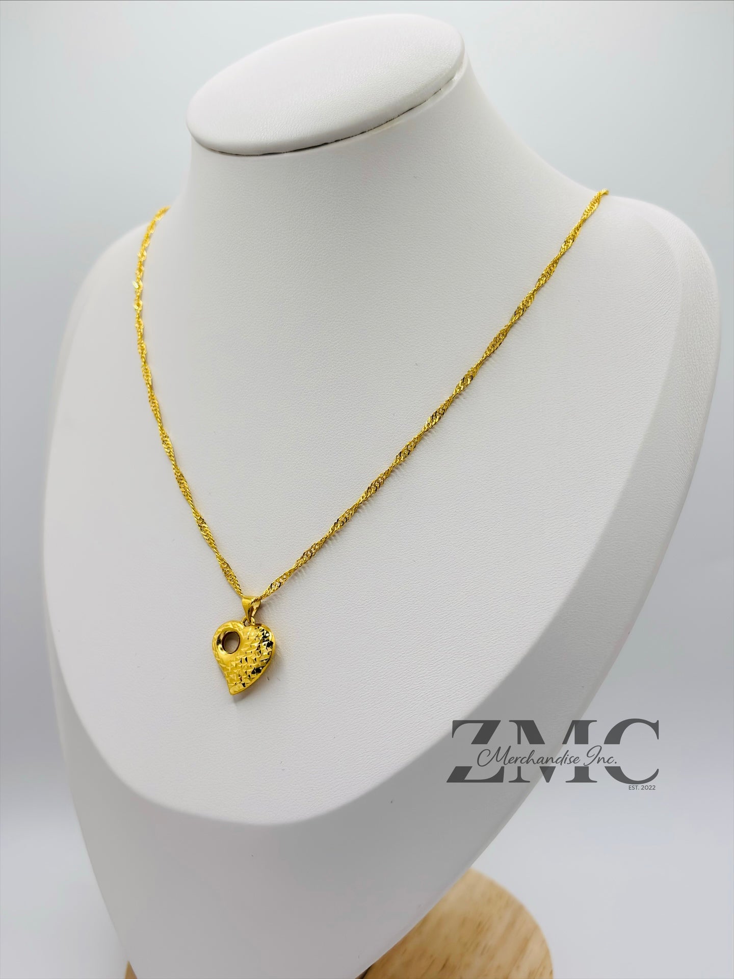 18K Gold Heart Necklace