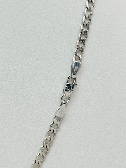 18K White Gold Chain with Pendant Set