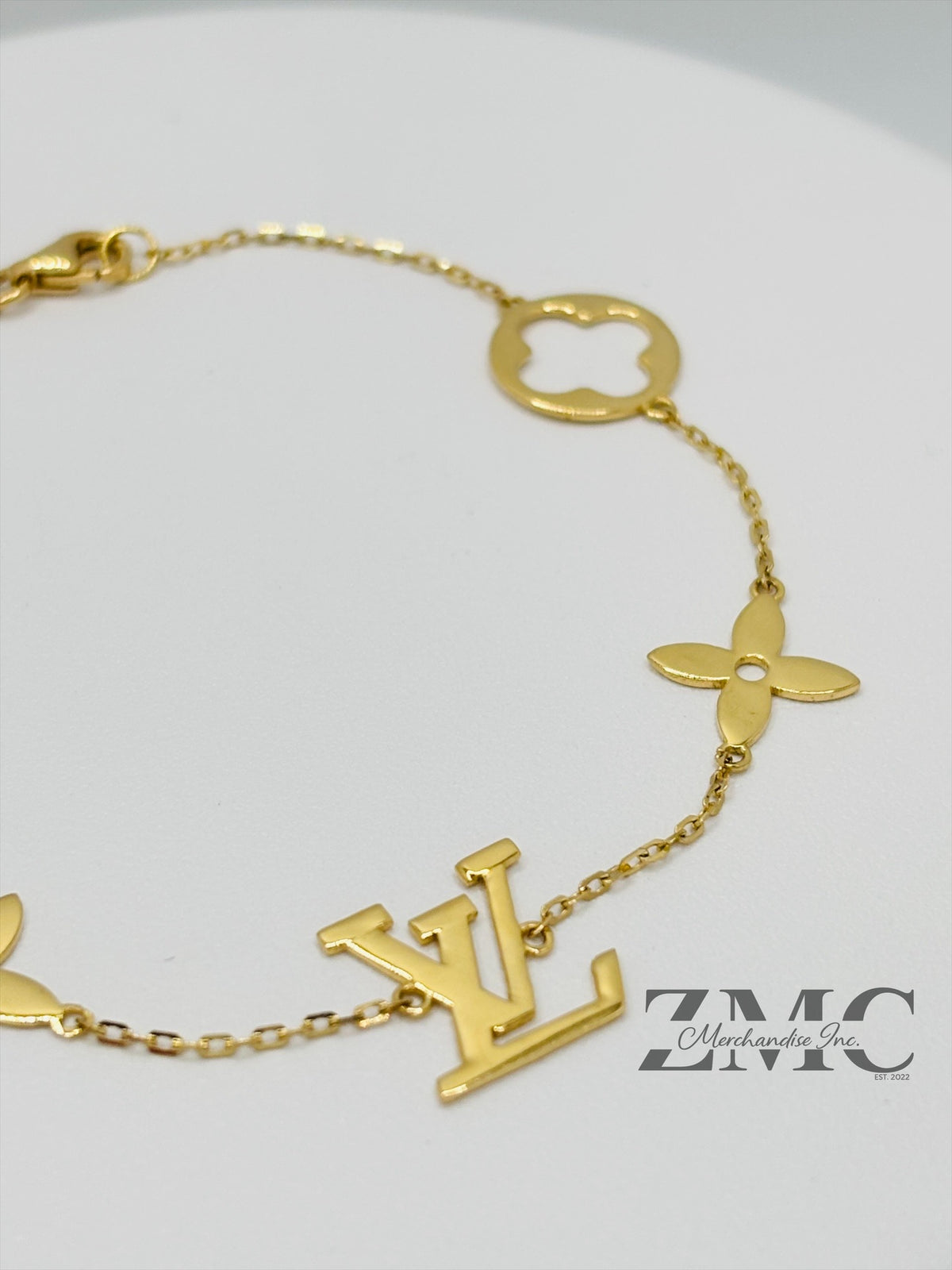 18K Gold L Blossom Bracelet