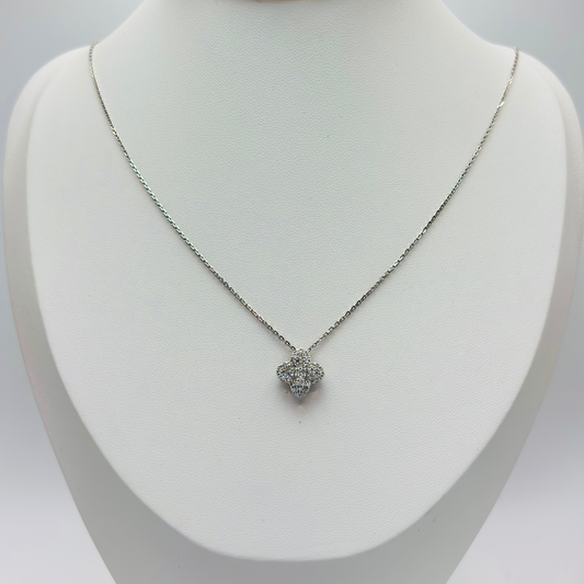 K18 Japan Clover 0.50ct Natural Diamond Necklace
