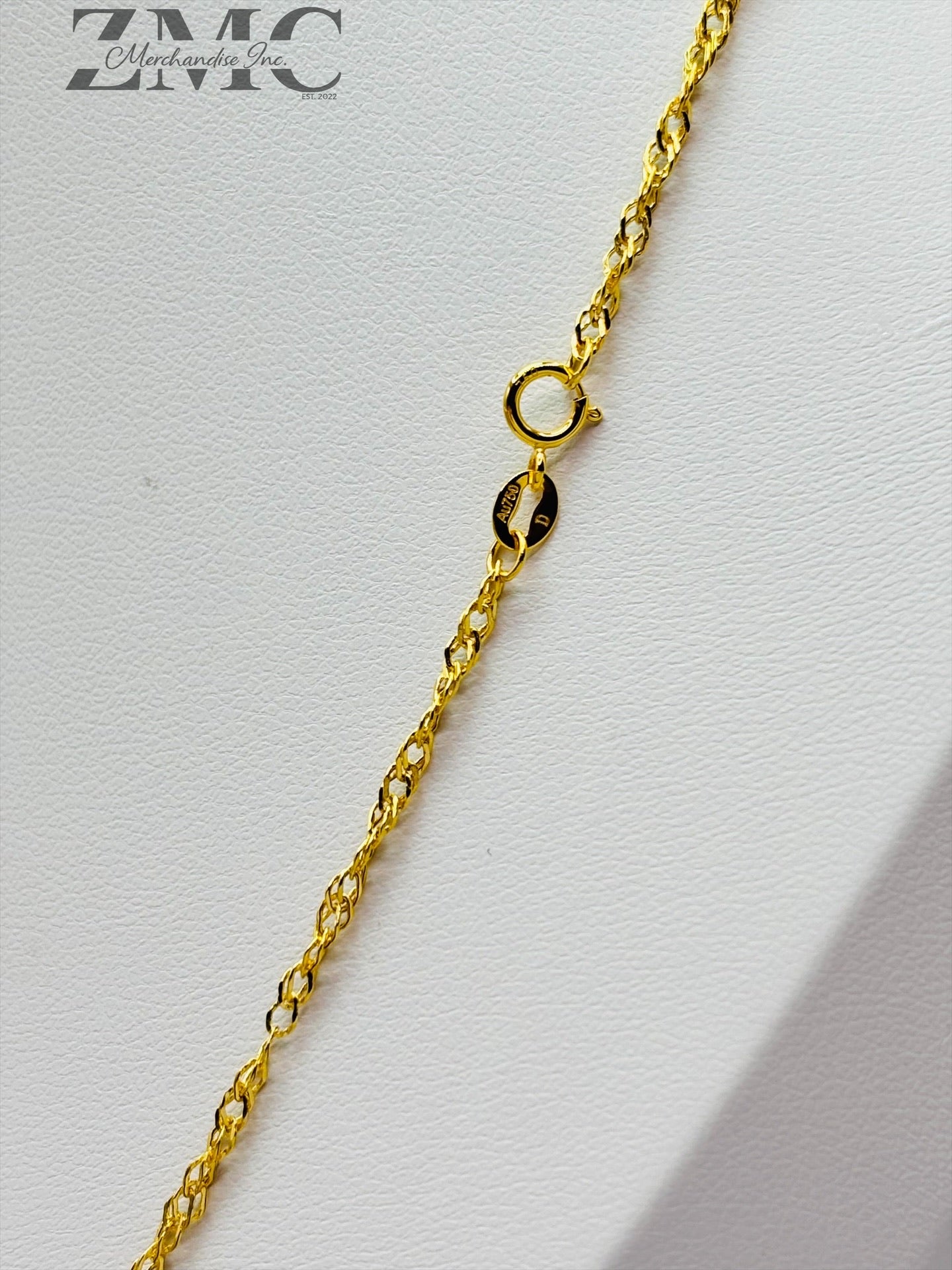 18K Gold Twisted Chain