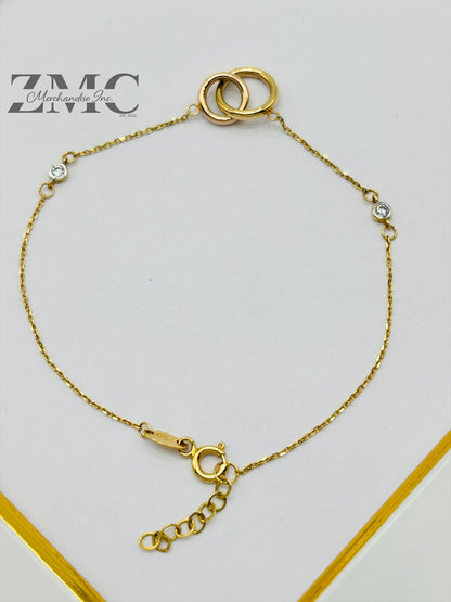 18K Gold Interlock Bracelet