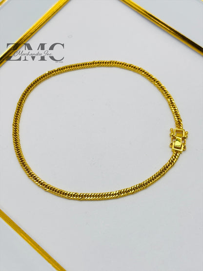 18K Gold Triple Lock Bracelet 2.5 mm