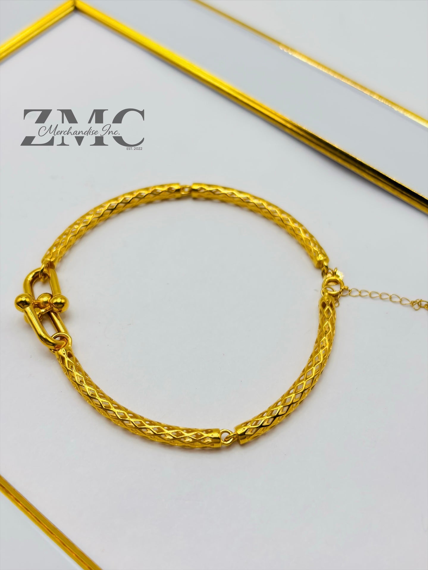 18K Gold Hardware Bangle Bracelet