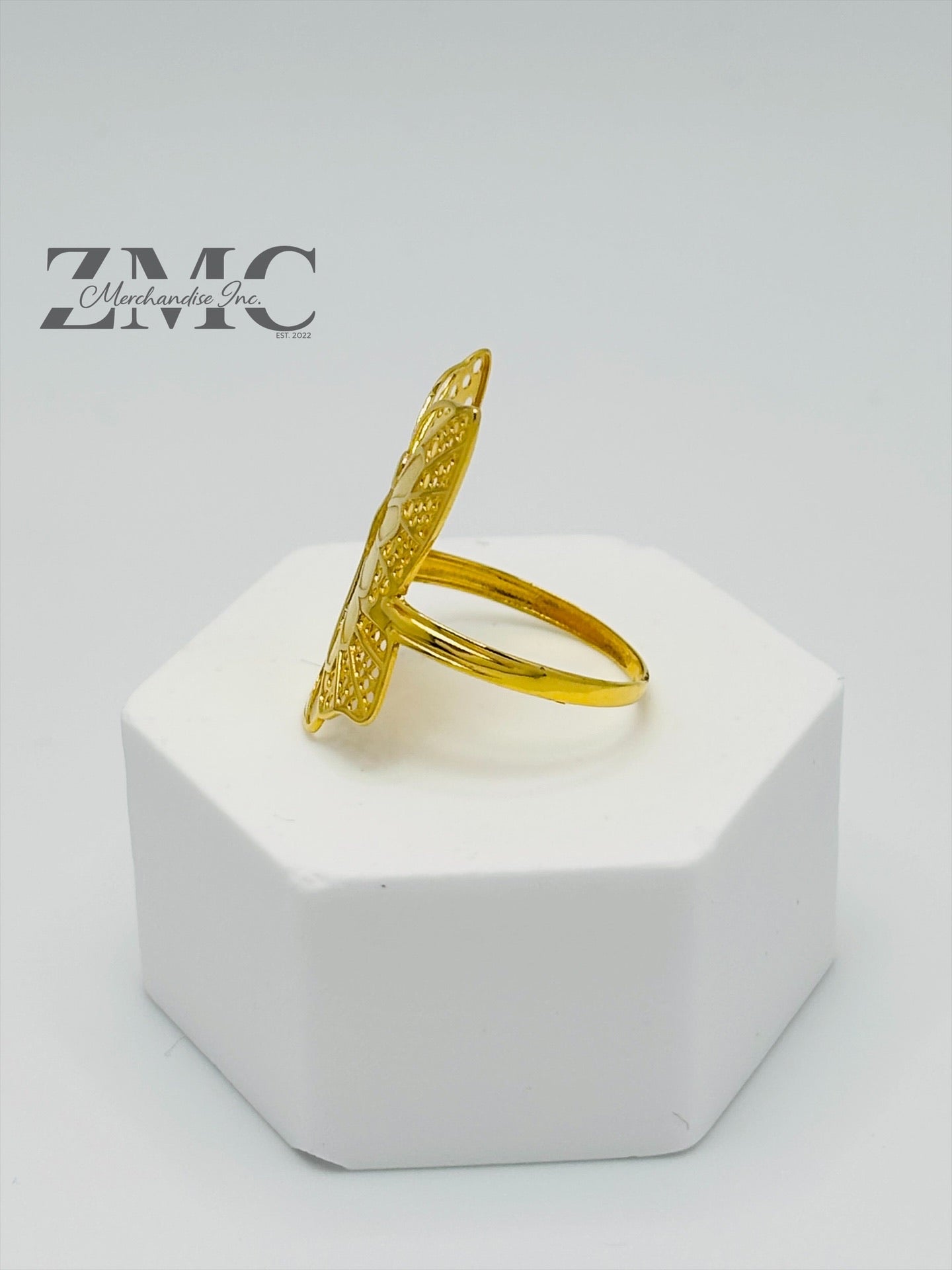 18K Gold Butterfly Ring