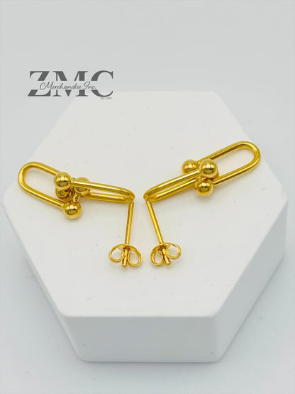 18K Gold Hardware Earrings