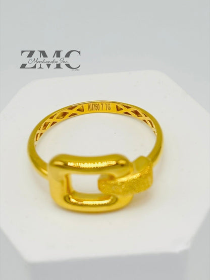 18K Gold Belt Ring