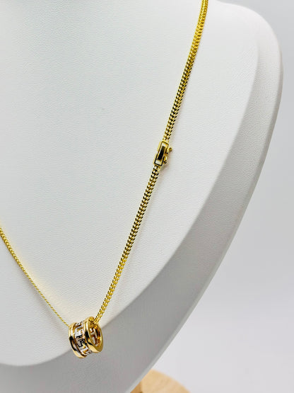 18K Gold Heartbizz Barrel Necklace