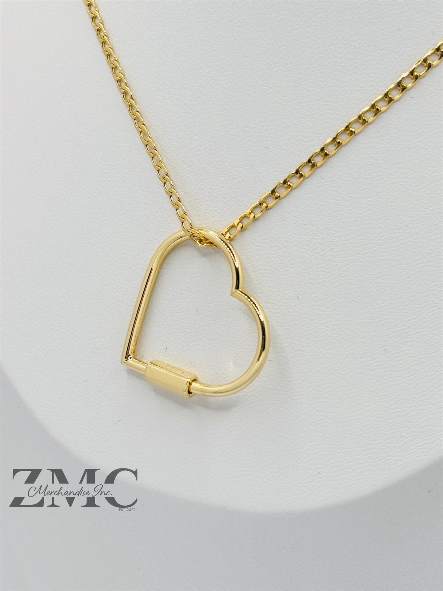 18K Gold Big Heart Necklace