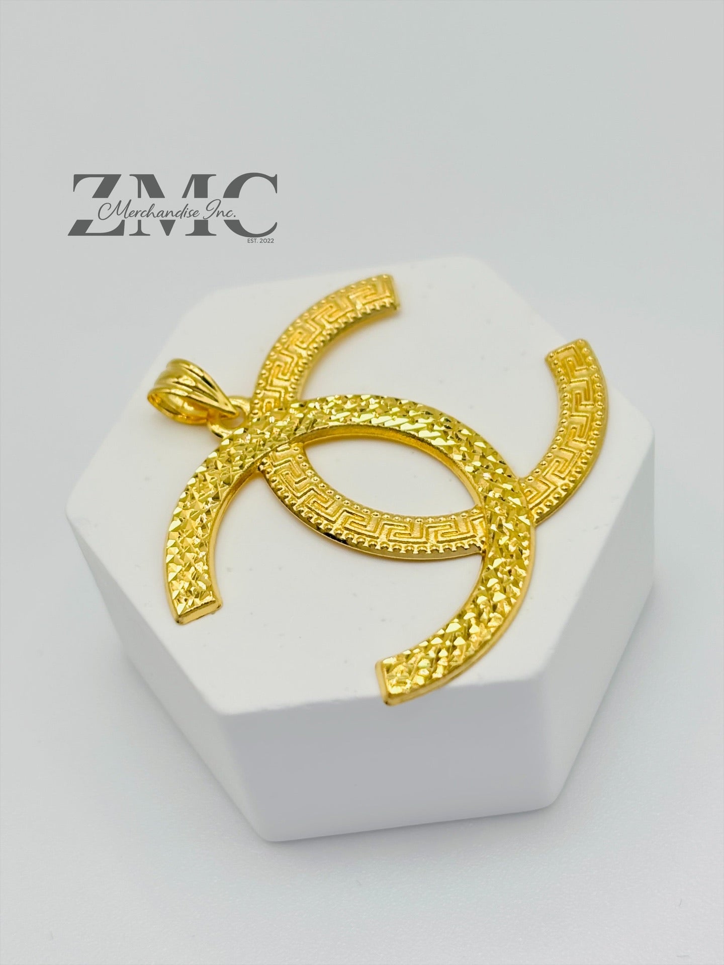18K Gold Big C Pendant