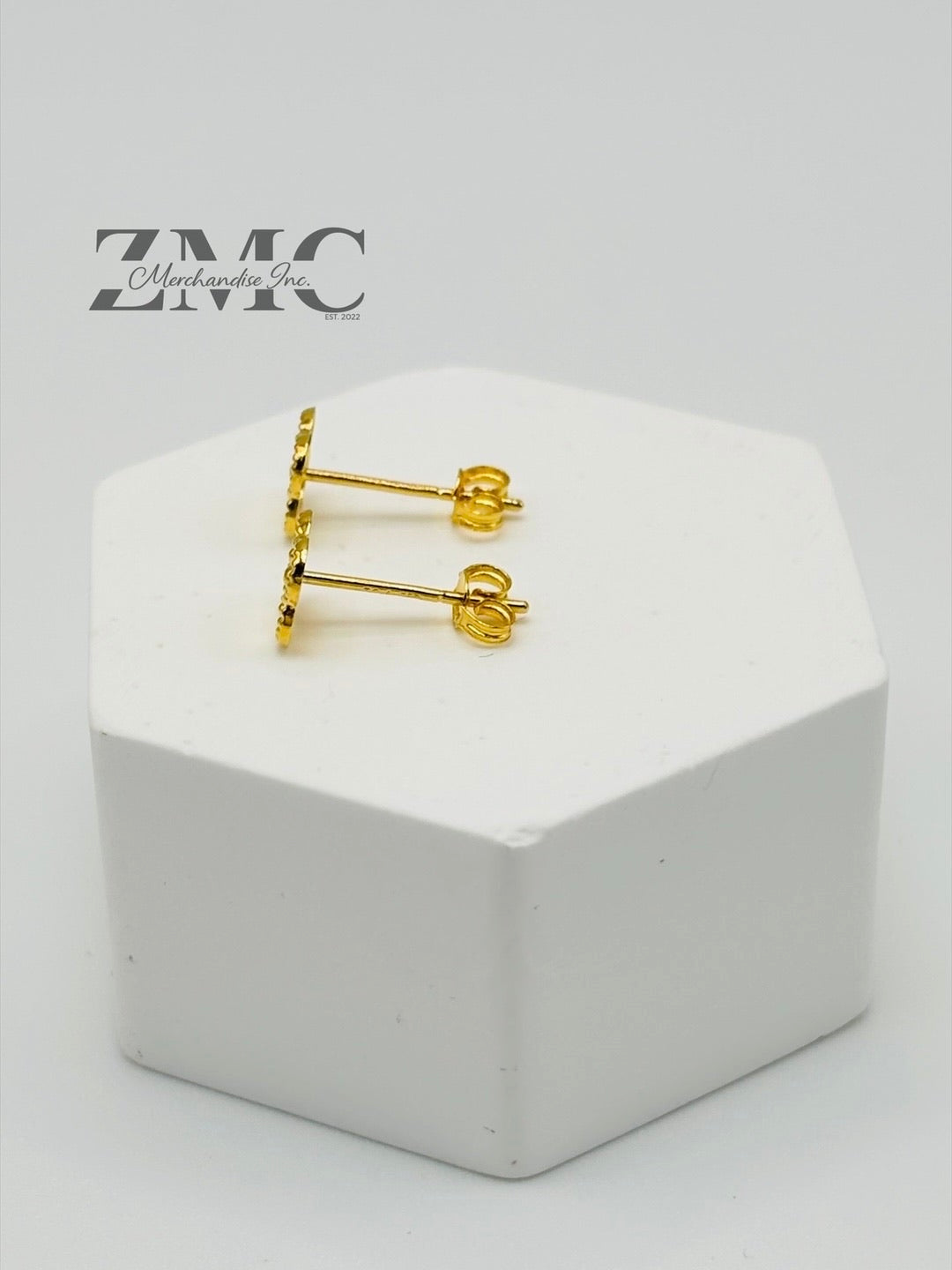 18K Gold Clover Kids Earrings