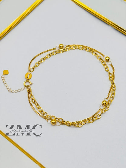 18K Gold Double Bracelet
