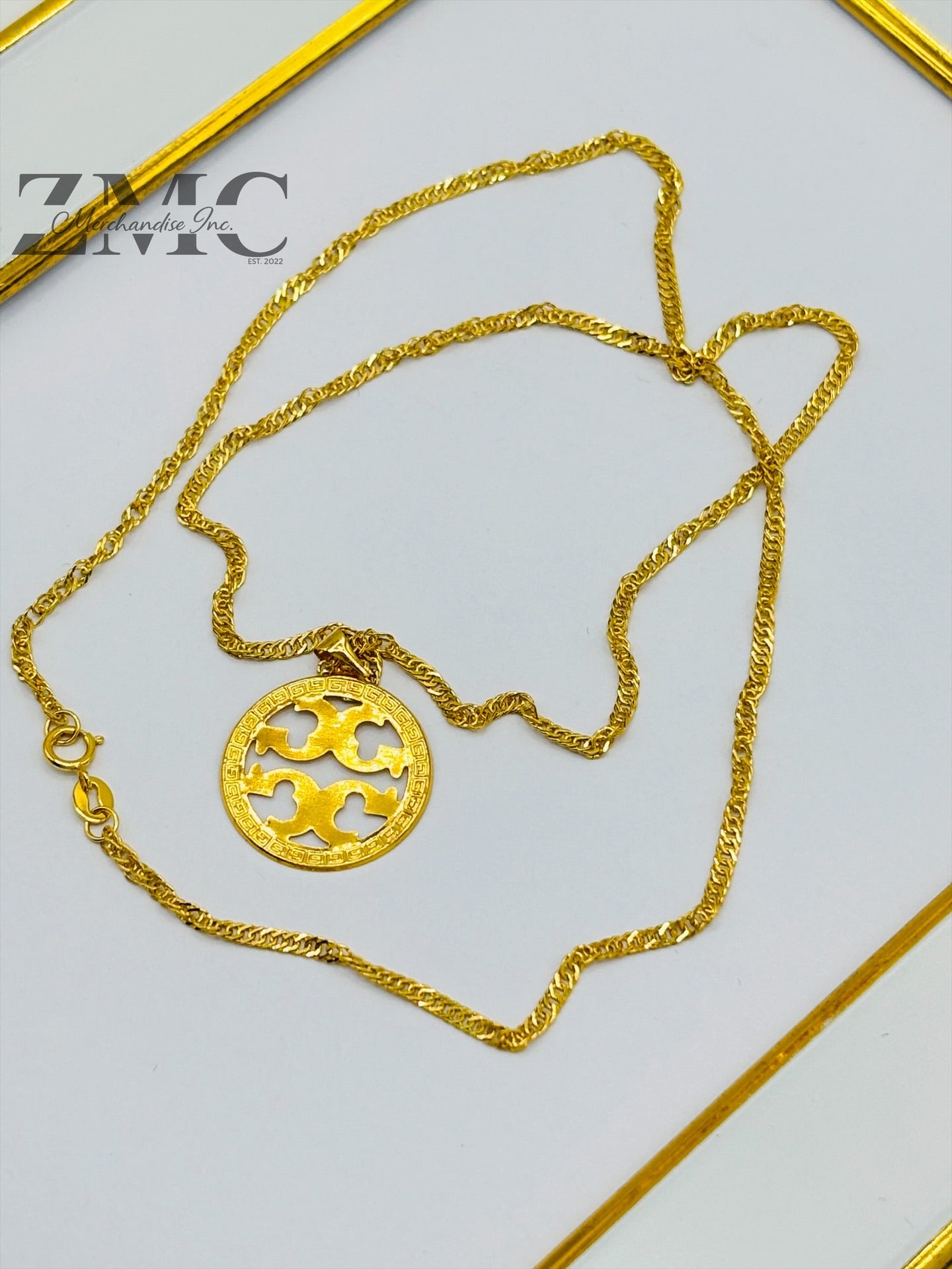 18K Gold T B Necklace