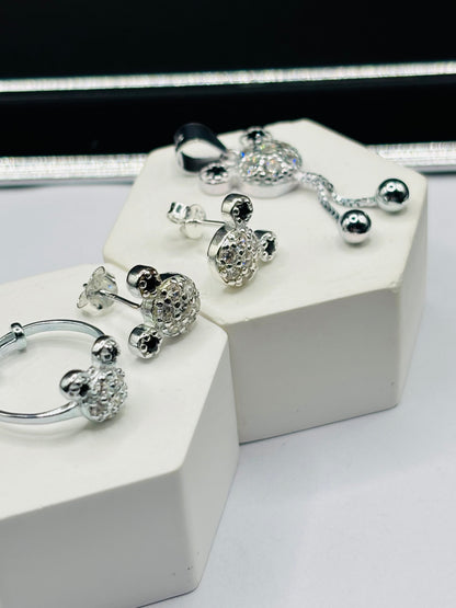 S925 Silver MM Ring, Earrings and Pendant Kids Set
