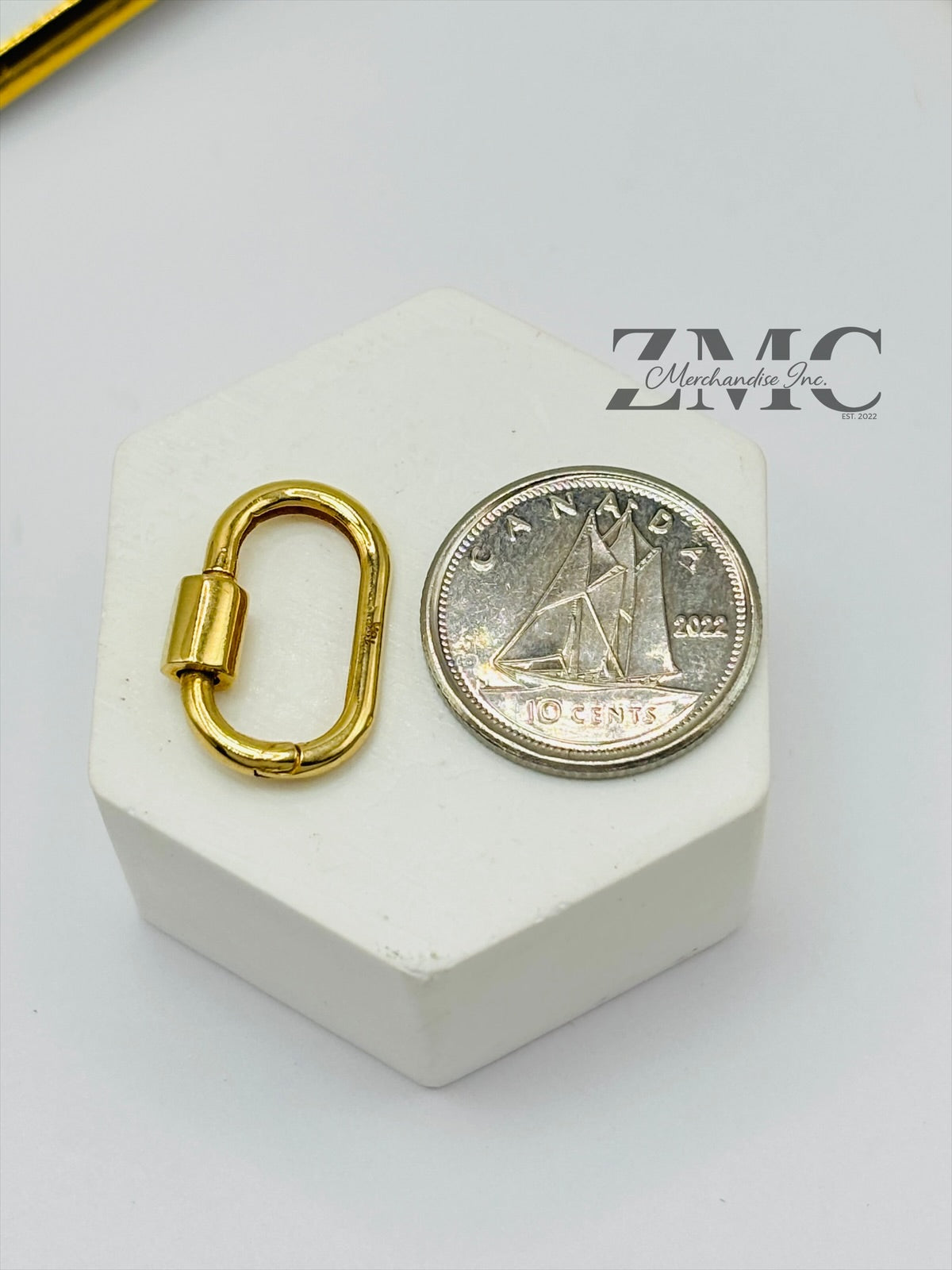 18K Gold Plain Carabiner
