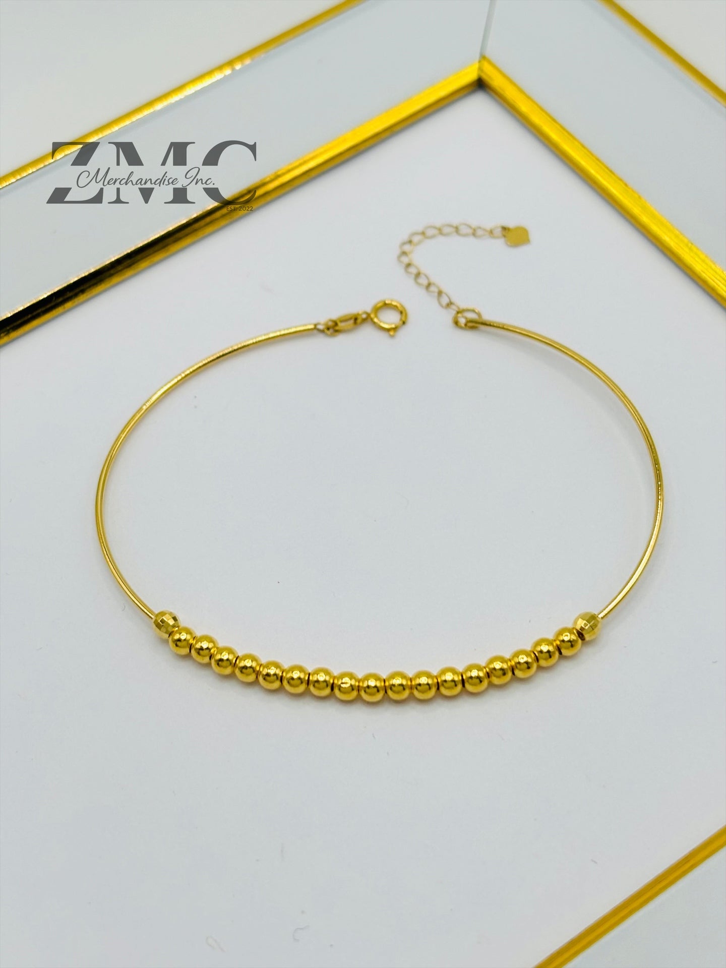 18K Gold Bubble Bangle