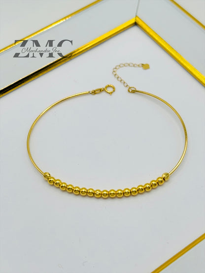 18K Gold Bubble Bangle