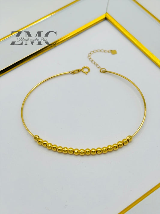 18K Gold Bubble Bangle