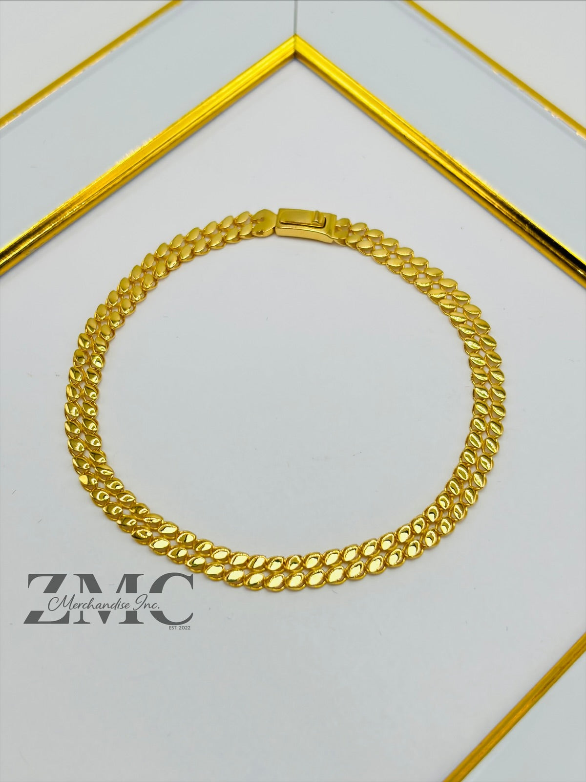 18K Gold Double Damascus Bracelet