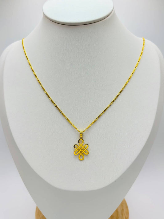 18K Gold Lucky Mystic Knot Necklace
